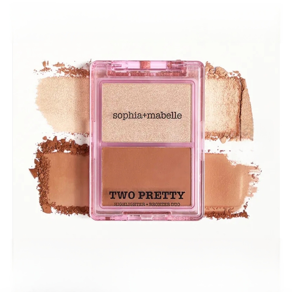 Sophia Mabelle Two Pretty Highlighter & Bronzer In Sunlit Sand - NEW SEALED